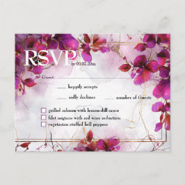 Met menu Fuchsia Enchantment: Waterverf