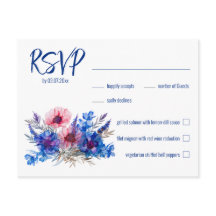 💍 met menu Korenbloemen & Lavendel RSVP briefkaar