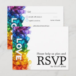 🌈 Met menu LGBTQ geschilderd met liefde bruiloft