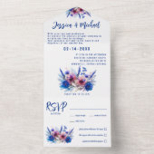 💍 met menu Pastel Whispers Meadows All In One Uitnodiging (Binnen)