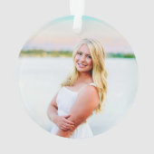 Met mij als een dochter retro sterren foto ornament (achterkant)