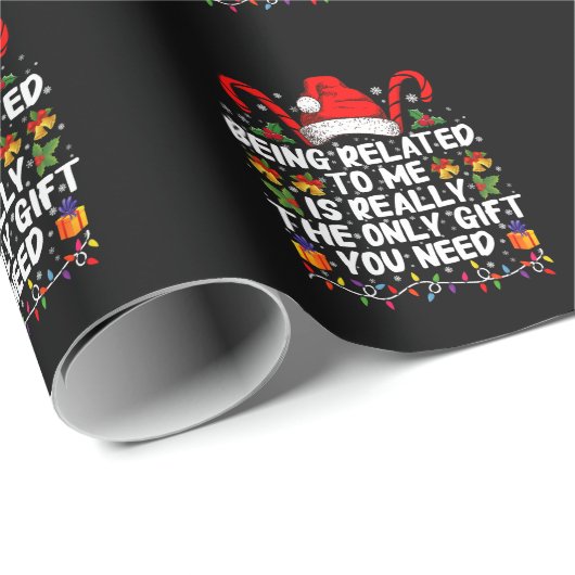 Met mij verwant zijn is echt het enige geschenk cadeaupapier (Rol Hoek)