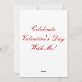 Met mij vieren we Valentijnsdag! Feestdagenkaart (Achterkant)