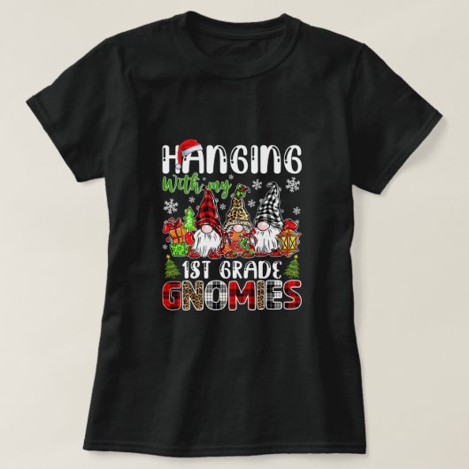 Met mijn 1e grade Gnomies kerstgenoom T-shirt (Design voorkant)