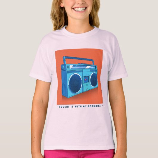 Met mijn Boombox T-shirt (Voorkant)