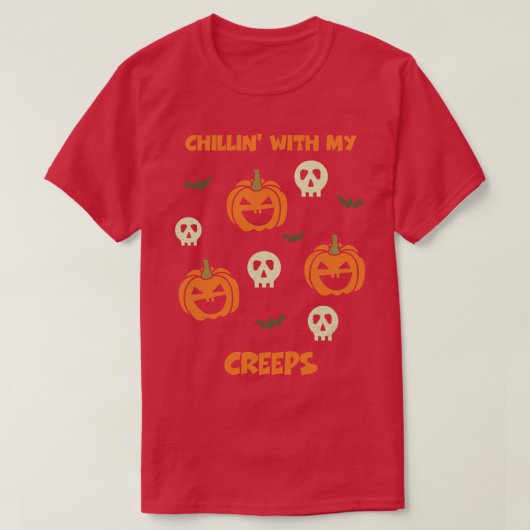 Met mijn creeps grappige Halloween Party T-shirt E (Design voorkant)