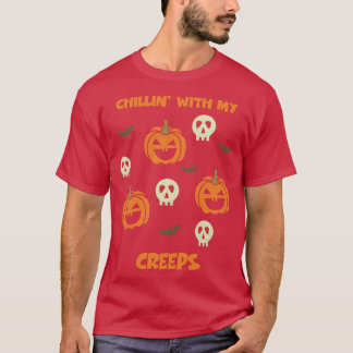 Met mijn creeps grappige Halloween Party T-shirt E