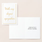 "Met mijn diepste medeleven" Kaart (Display)