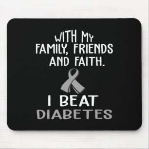 Met mijn familie en geloof versla ik diabetes  muismat