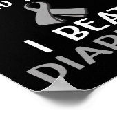 Met mijn familie en geloof versloeg ik DIABETES Poster (Hoek)