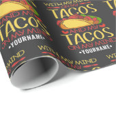 Met mijn geest op Tacos en Tacos in mijn geest Cadeaupapier (Rol Hoek)