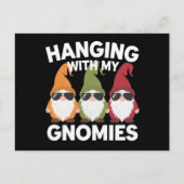 Met mijn gnomen, Funny Garden Gnome Briefkaart (Voorkant)