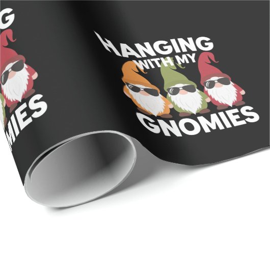 Met mijn gnomen, Funny Garden Gnome Cadeaupapier (Rol Hoek)