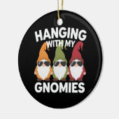 Met mijn gnomen, Funny Garden Gnome Keramisch Ornament (Links)