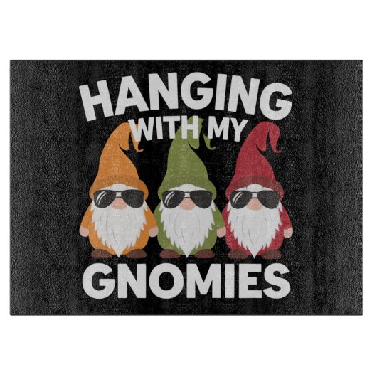 Met mijn gnomen, Funny Garden Gnome Snijplank (Voorkant)