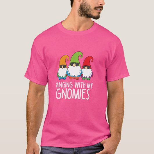 Met mijn gnomen, Funny Garden Gnome T-shirt (Voorkant)