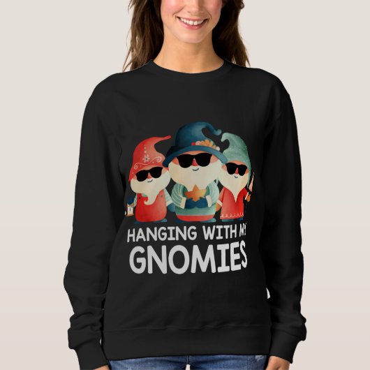 Met mijn gnomen. Funny Gnome Sunglass Chris Trui (Voorkant)