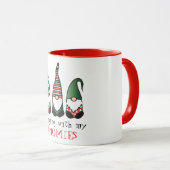 Met mijn Gnomen, grappig kerstGezegde Mok (Voorkant rechts)