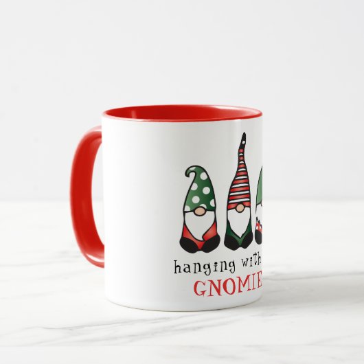 Met mijn Gnomen, grappig kerstGezegde Mok (Voorkant links)