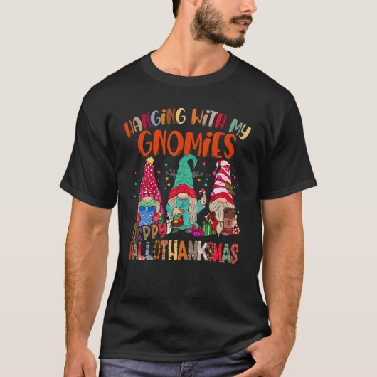 Met mijn gnomen Happy Hanksmas Gnome T-shirt (Voorkant)