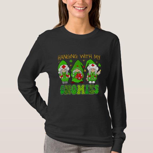 Met mijn Gnomen St Patricku2019s Day Neurse T-shirt (Voorkant)