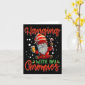 Met mijn Gnomen Womens met drie kerst Kaart (Gele Bloem)