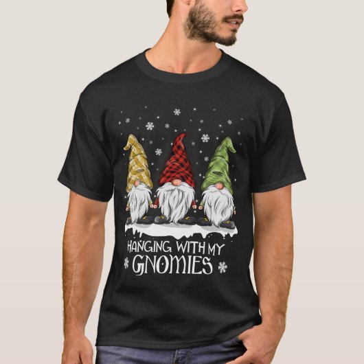 Met mijn Gnomies Funny Gnomes Kerstmis T-shirt (Voorkant)