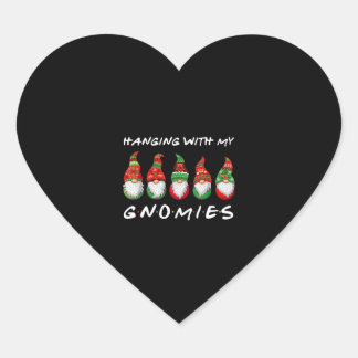 Met mijn Gnomies Gnome Friend Kerstmis Hart Sticker