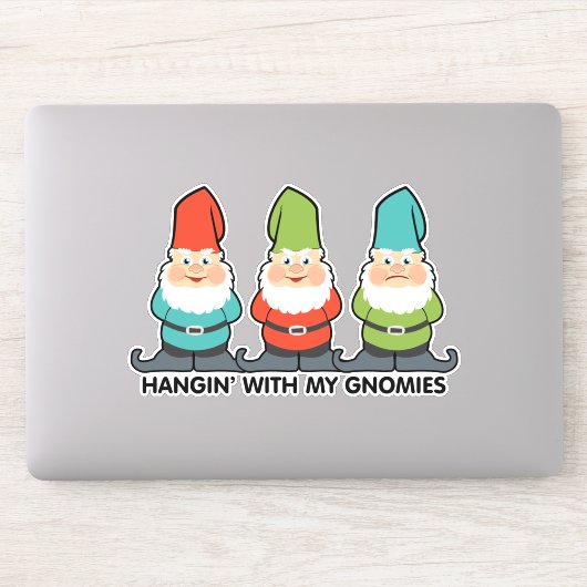 Met mijn Gnomies Homies Friends Sticker (Computer)