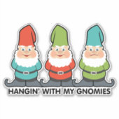 Met mijn Gnomies Homies Friends Sticker (Voorkant)