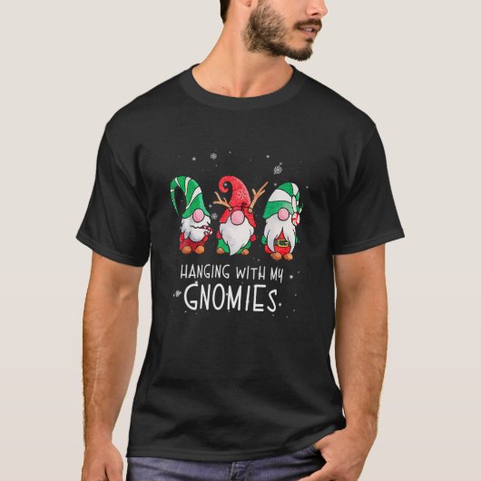 Met mijn Gnomies Scandinavische kerstman Christm T-shirt (Voorkant)