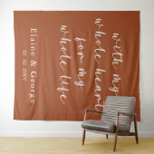 Met mijn Hart Weddenschap Foto Prop Backdrop Wandkleed (In Situ (horizontaal))