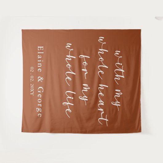 Met mijn Hart Weddenschap Foto Prop Backdrop Wandkleed (Voorkant (horizontaal))