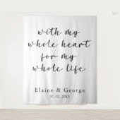 Met mijn Hart Weddenschap Foto Prop Backdrop Wandkleed (Voorkant)