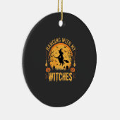Met mijn heksen Halloween-ontwerp (2) Keramisch Ornament (Rechts)