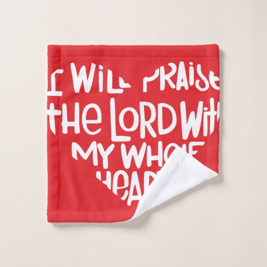 Met mijn hele hart bad handdoek (Wasdoekje)