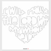 Met mijn hele hart sticker (Vel)