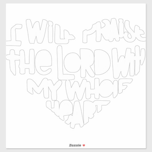 Met mijn hele hart sticker (Vel)