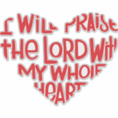 Met mijn hele hart sticker (Voorkant)