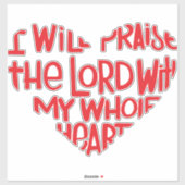 Met mijn hele hart sticker (Vel)