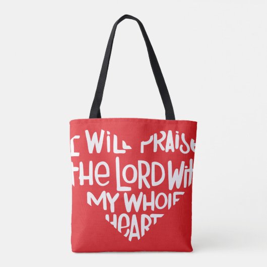 Met mijn hele hart tote bag (Achterkant)