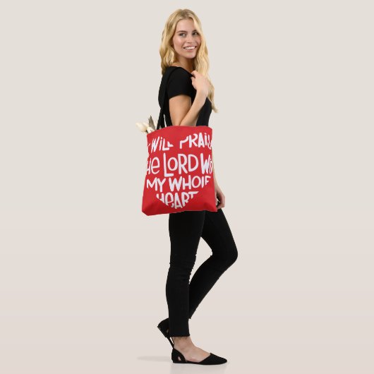 Met mijn hele hart tote bag (Op model)