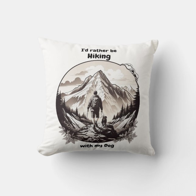 Met mijn hond wandelen kussen (Voorkant)