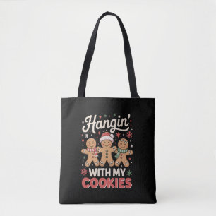 Met mijn koekjes gemberbrood Kerstmis Leraar Tote Bag