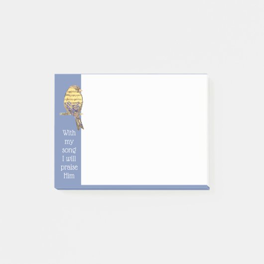 Met mijn lied wil ik hem lof toezwaaien voor Bijbe Post-it® Notes (Voorkant)