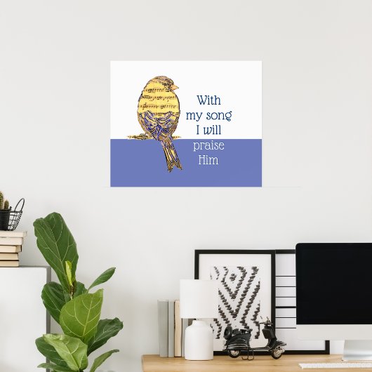 Met mijn lied wil ik hem lof toezwaaien voor Bijbe Poster (Thuiskantoor)