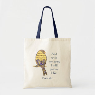 Met mijn lied wil ik hem lof toezwaaien voor Bijbe Tote Bag