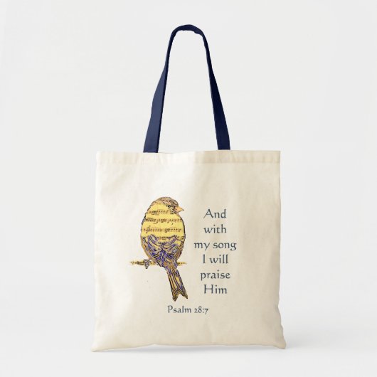 Met mijn lied wil ik hem lof toezwaaien voor Bijbe Tote Bag (Voorkant)