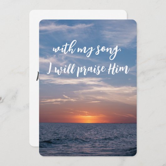 Met mijn lied zal ik Hem de Schrift prijzen (Voorkant / Achterkant)