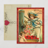 Met mijn liefde Valentijn Briefkaart (Voorkant / Achterkant)